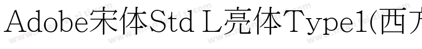 Adobe宋体Std L亮体Type1(西方字体转换
